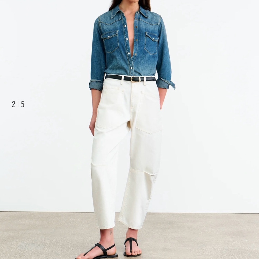 Nili Lotan Cream Shon Denim